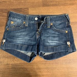 True Religion Cuffed Shorts size 28